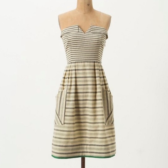 Anthropologie Maeve Changing Stripes Dress size 8P - Picture 3 of 9